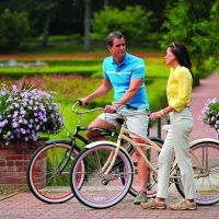 couple bicycling at fl